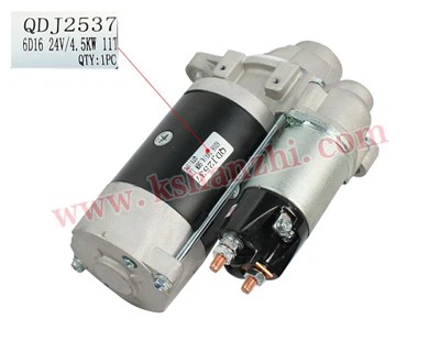 Peces de carretó elevador QDJ2537, motor d'arrencada de 24V/4.5KW per a 6D16 (6D16QDJ)